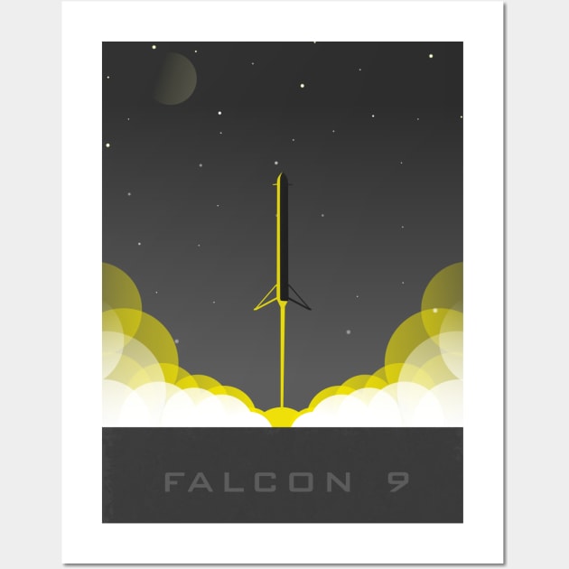 Falcon 9 Wall Art by Zakaria Azis